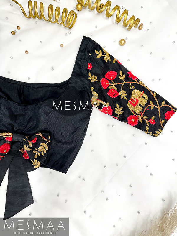 Black embroidered blouse