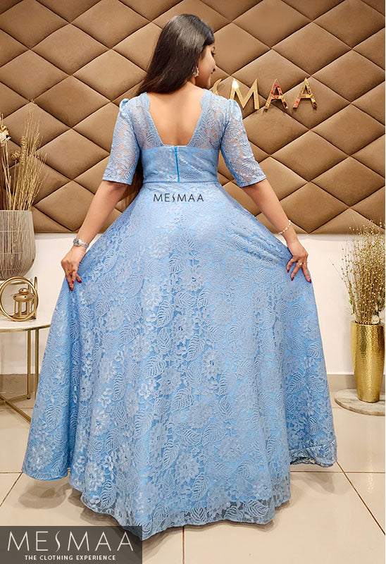 Powder blue gown