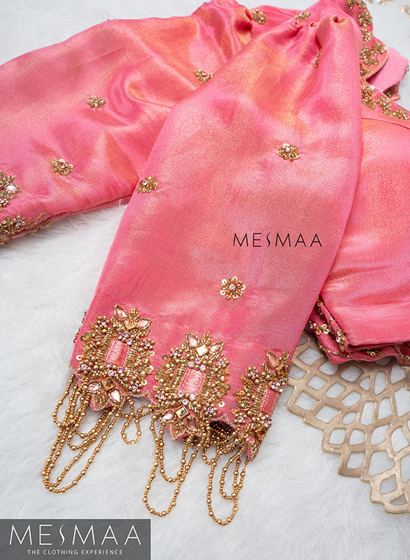 Flamingo pink tissue blouse