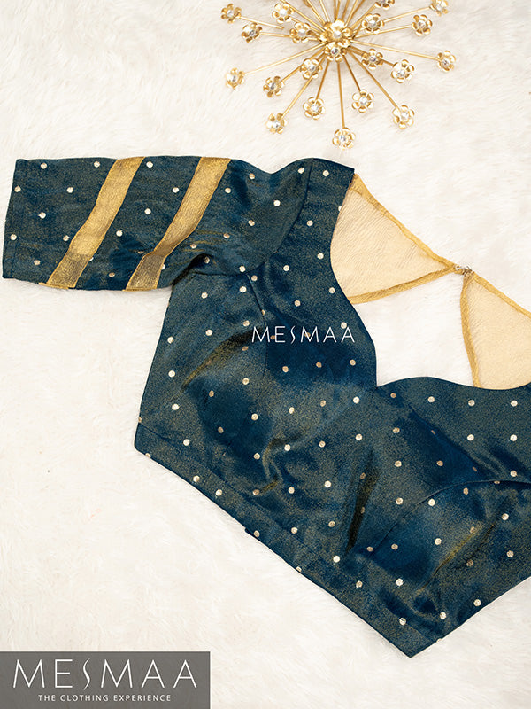 Ash blue tissue blouse