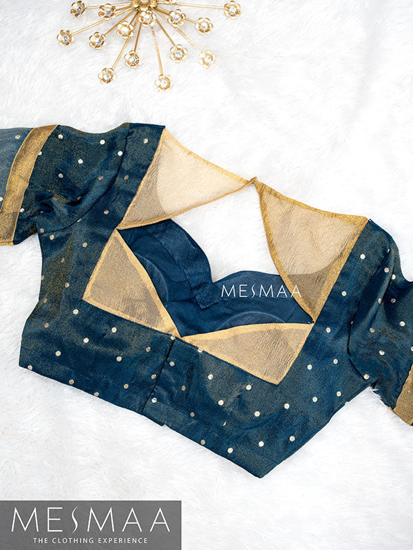 Ash blue tissue blouse