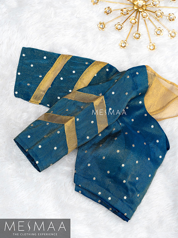 Ash blue tissue blouse