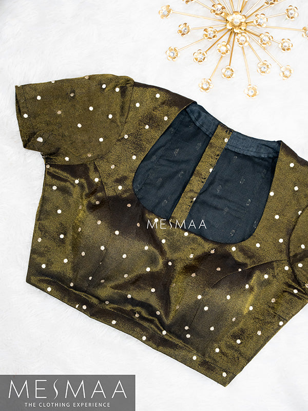 Golden black tissue blouse