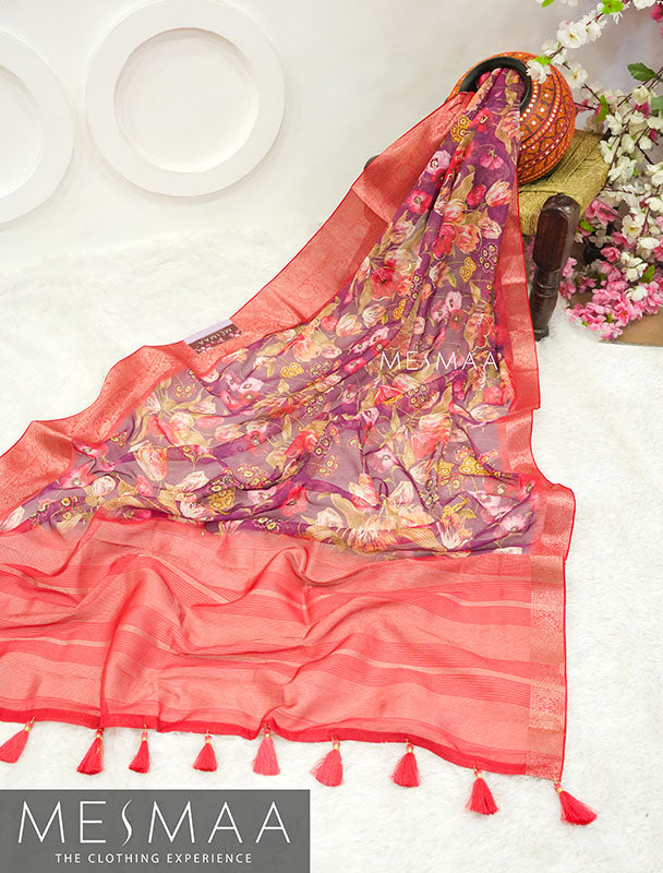 Organza saree