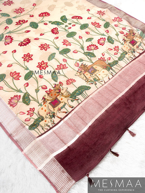 Mul mul cotton saree
