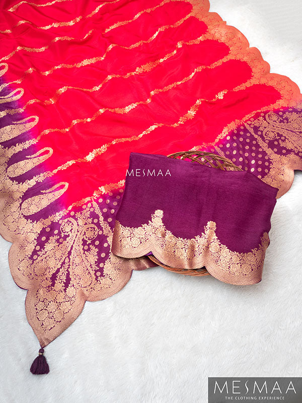 OMBRE BANARASI SILK SAREE