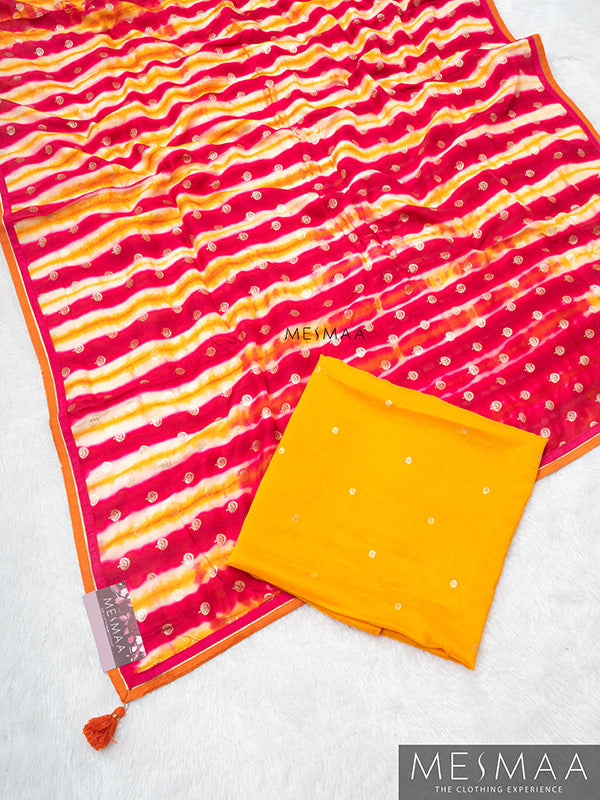 Tie and Dye modal saree