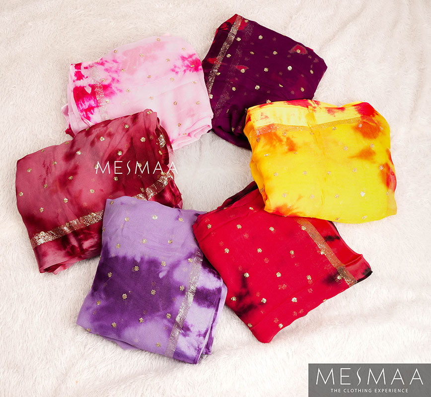 Tie-Dye Georgette Saree