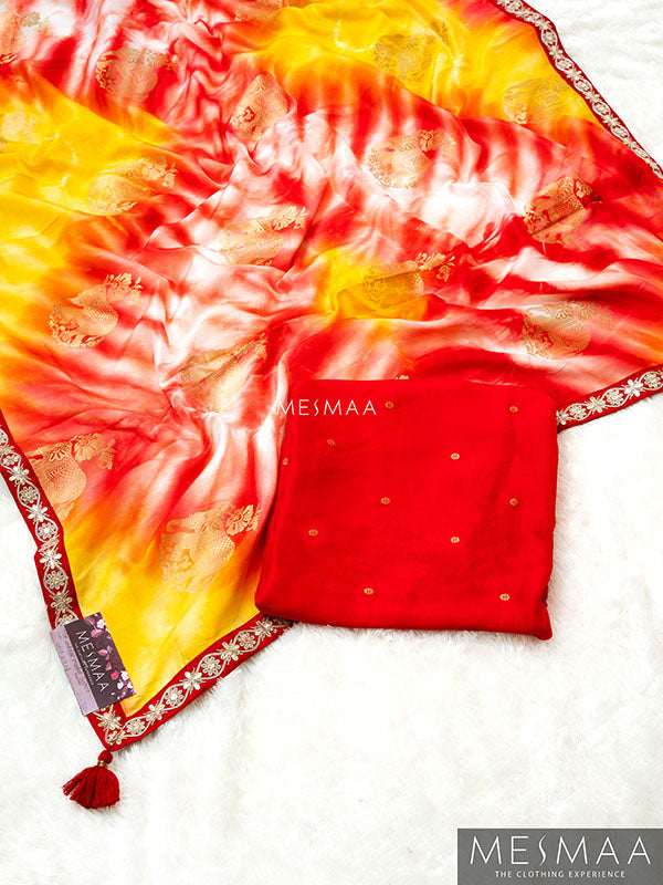 Tie and Dye modal saree