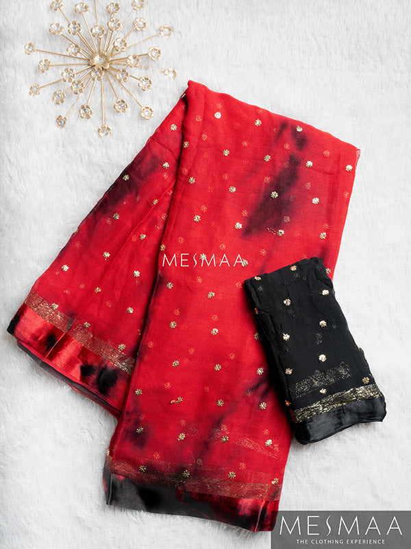 Tie-Dye Georgette Saree