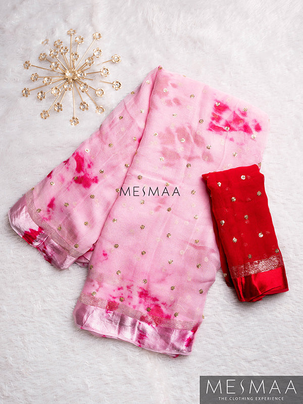 Tie-Dye Georgette Saree