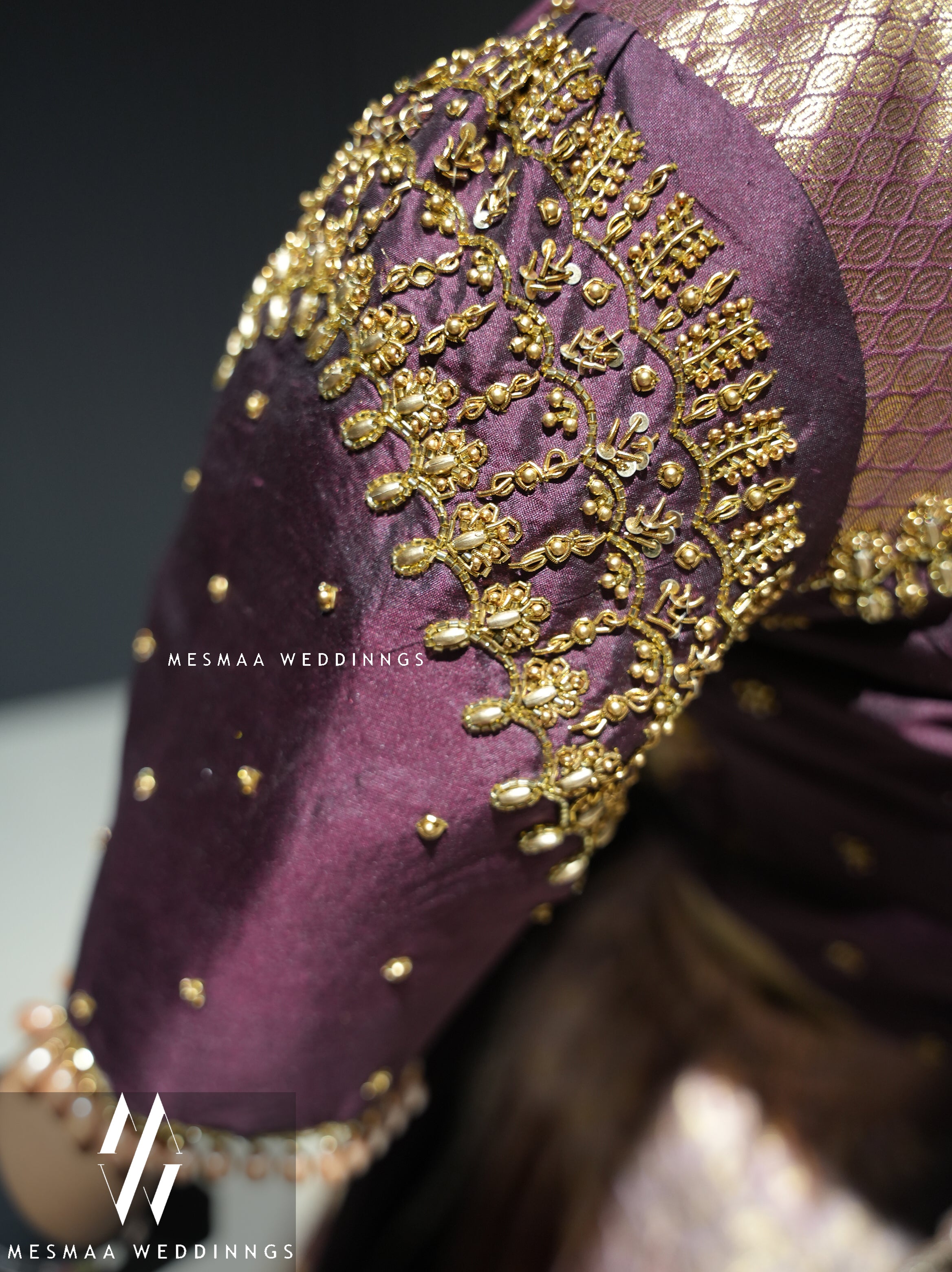 PEACHISH PINK COFFEE BROWN PATTU HALF SAREE.