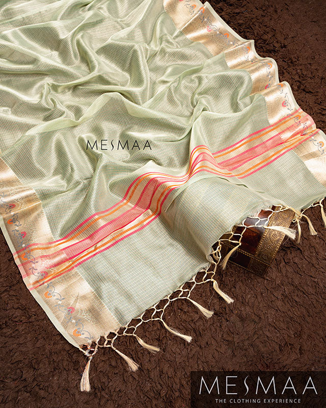 SEMI TISSUE BANARASI SAREE