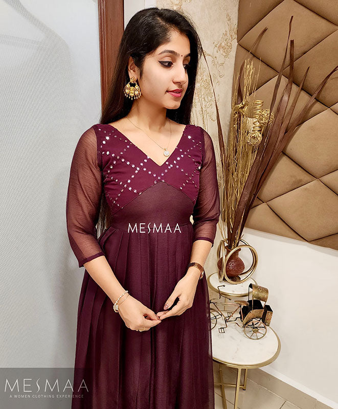 Deep vine brown dress