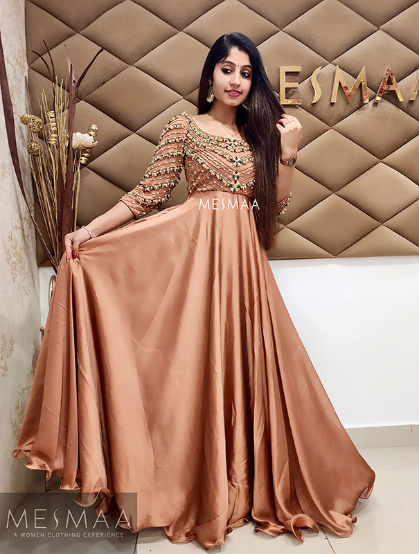Copper handworked gown