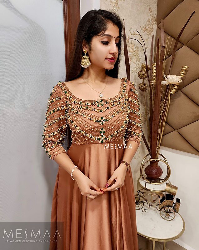 Copper handworked gown
