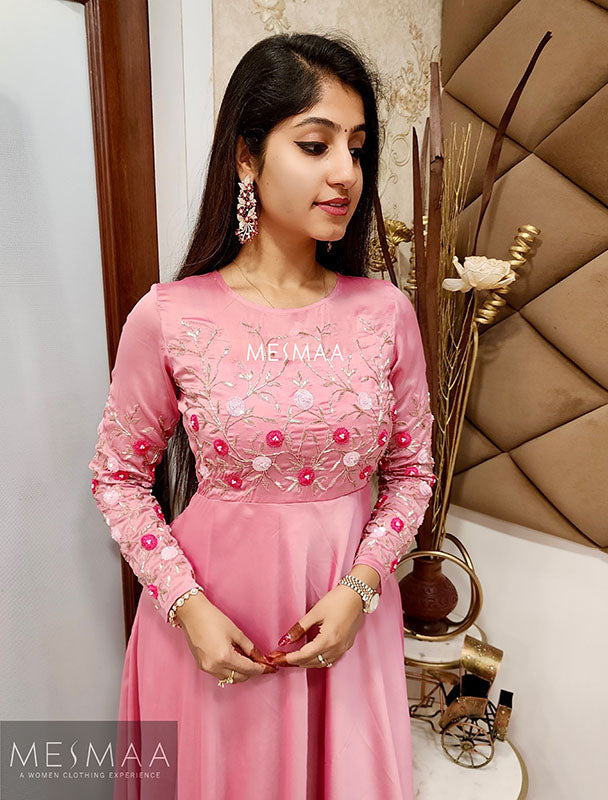 Pink handworked gown