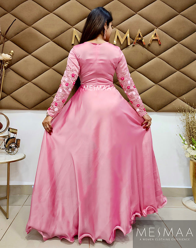 Pink handworked gown