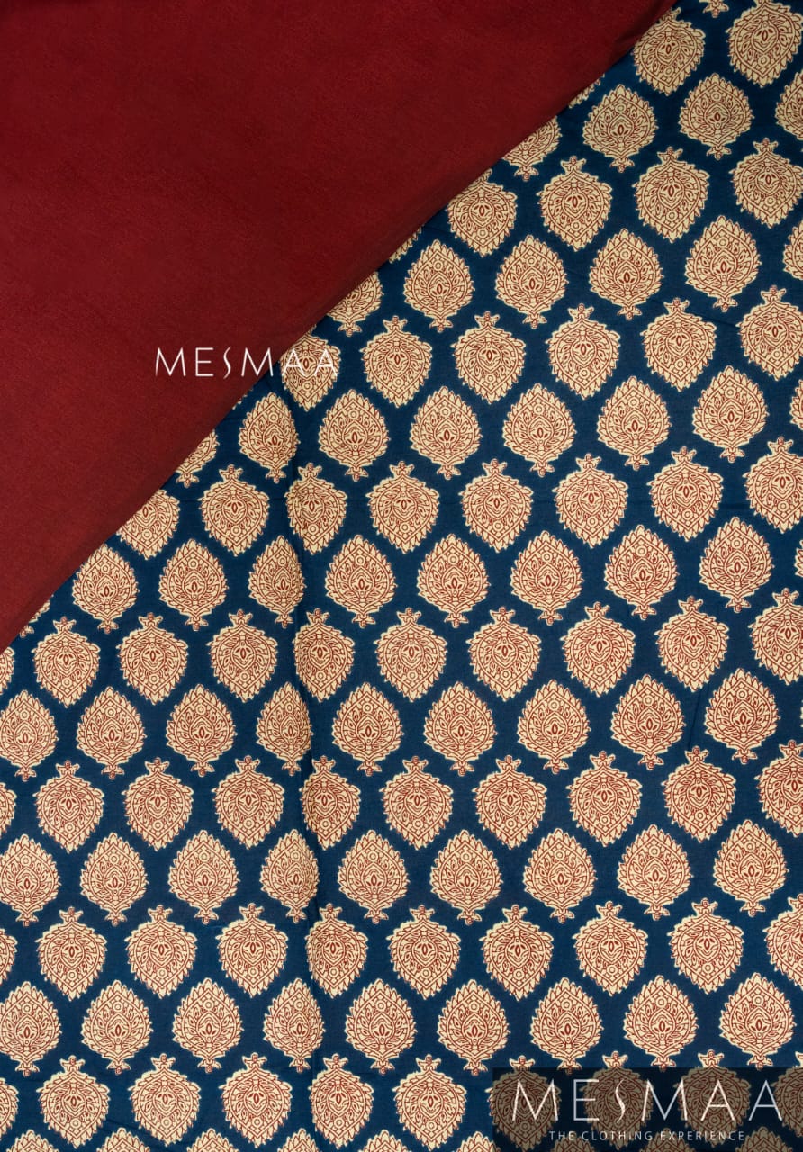 Indigo maroon anarkali