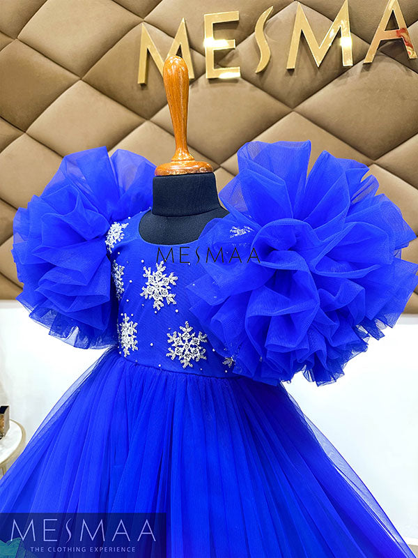 Ocean & snowflakes kids gown