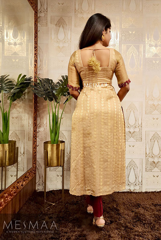 Beige hand worked Kurti