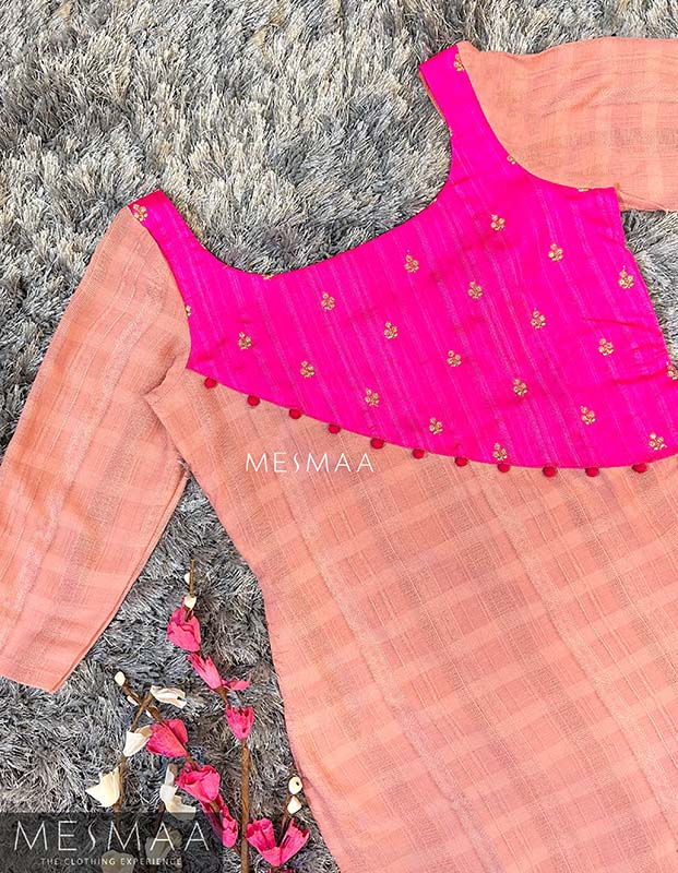 Peach pink  Kurti