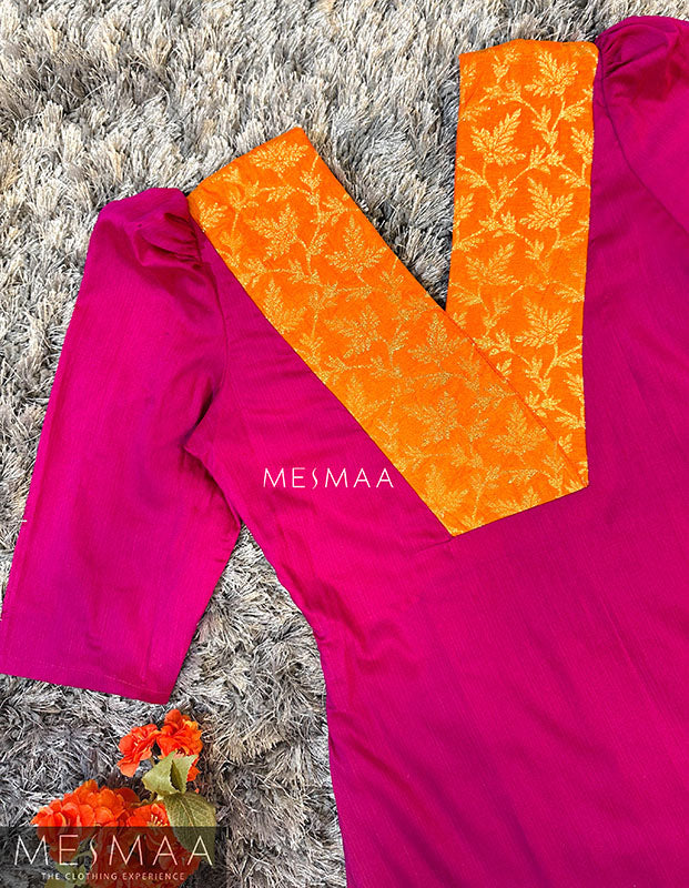 Magenta orange Kurti