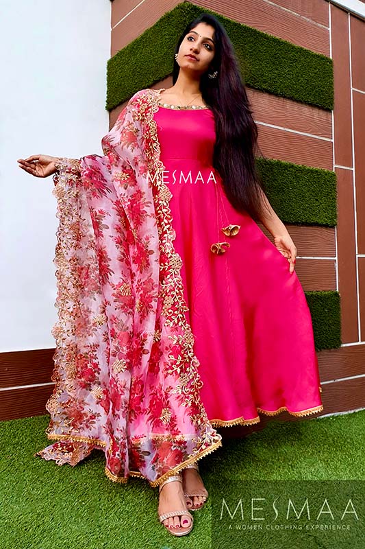 Ruby red overlap dress