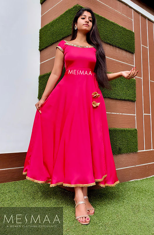 Ruby red overlap dress