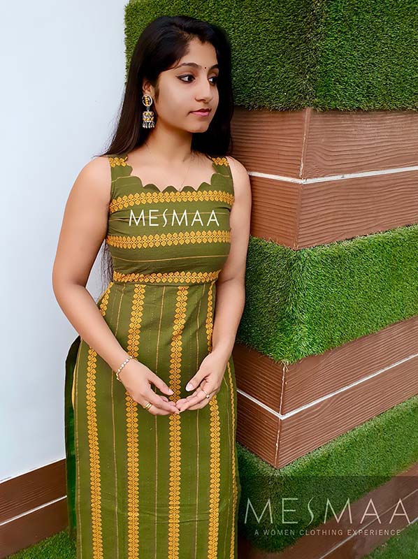 Green yellow Kurti