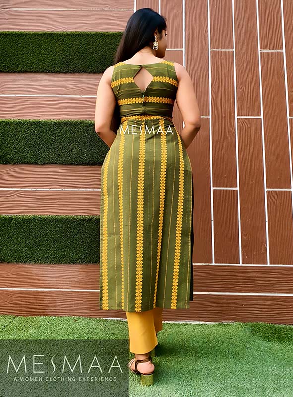 Green yellow Kurti