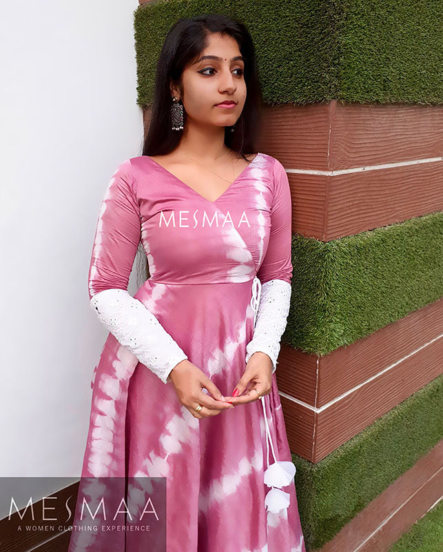 Mauve shibori dress