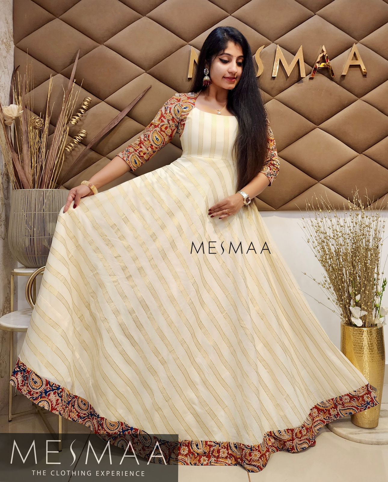 Red Kalamkari Kerala type gown