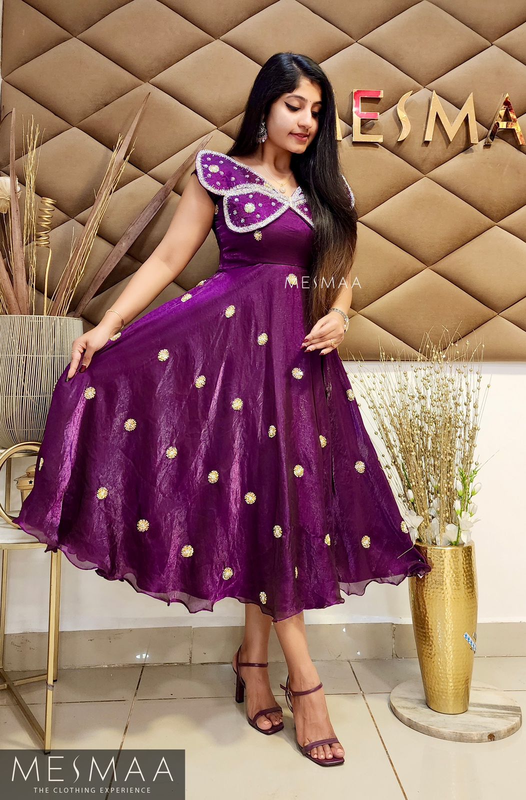 Butterfly purple dress