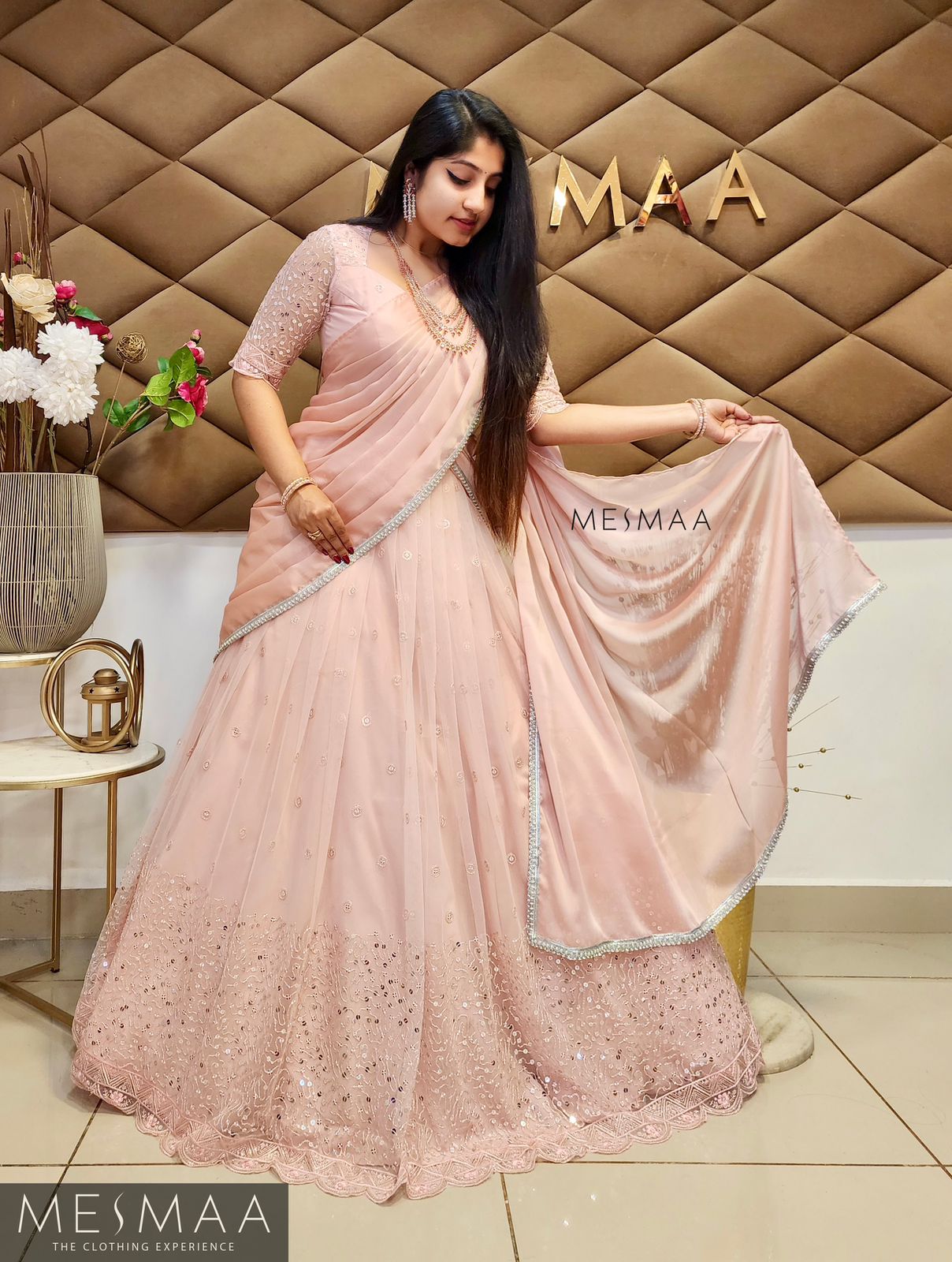 Blush Peach gradation lehenga (Copy)