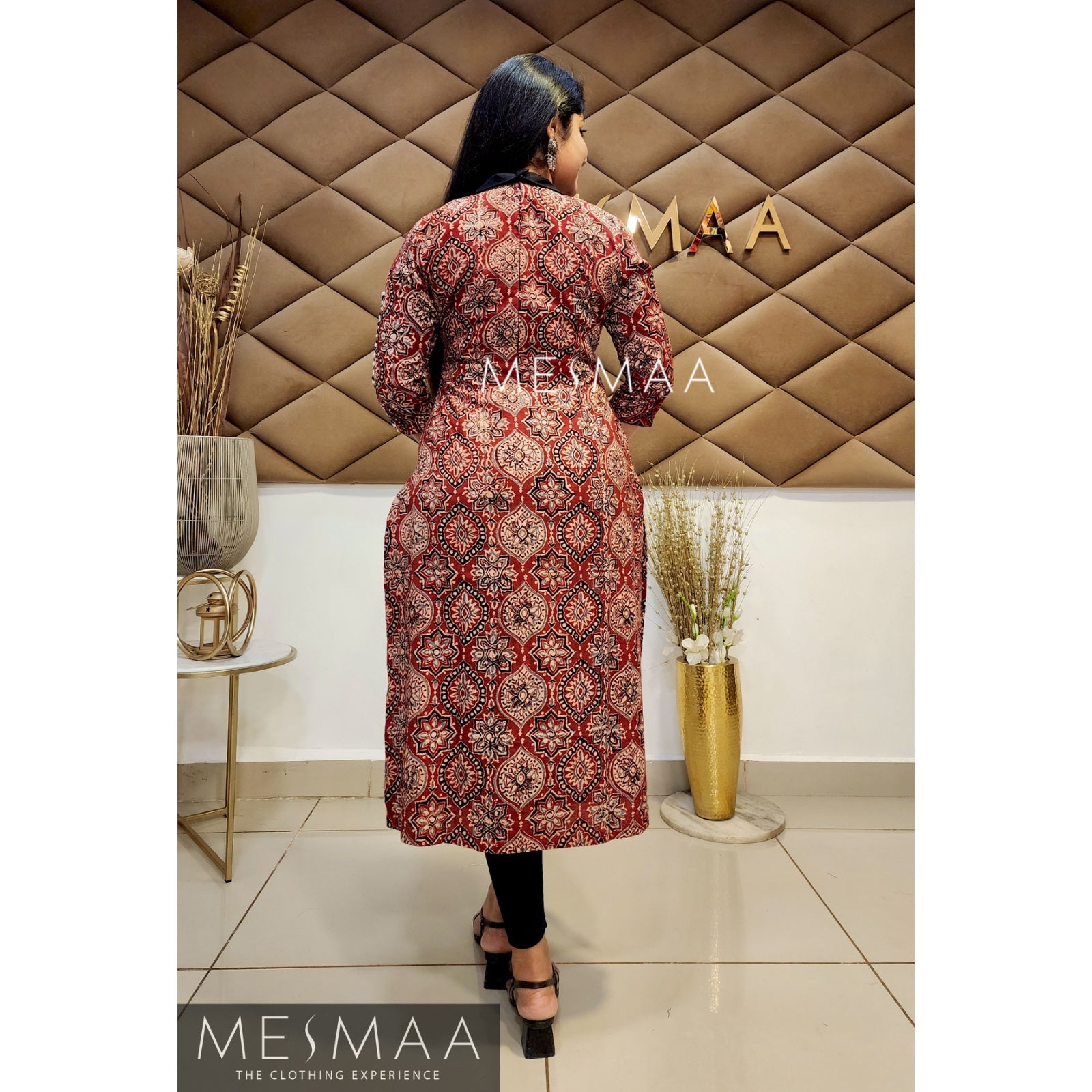 Cotton ajrakh kurti
