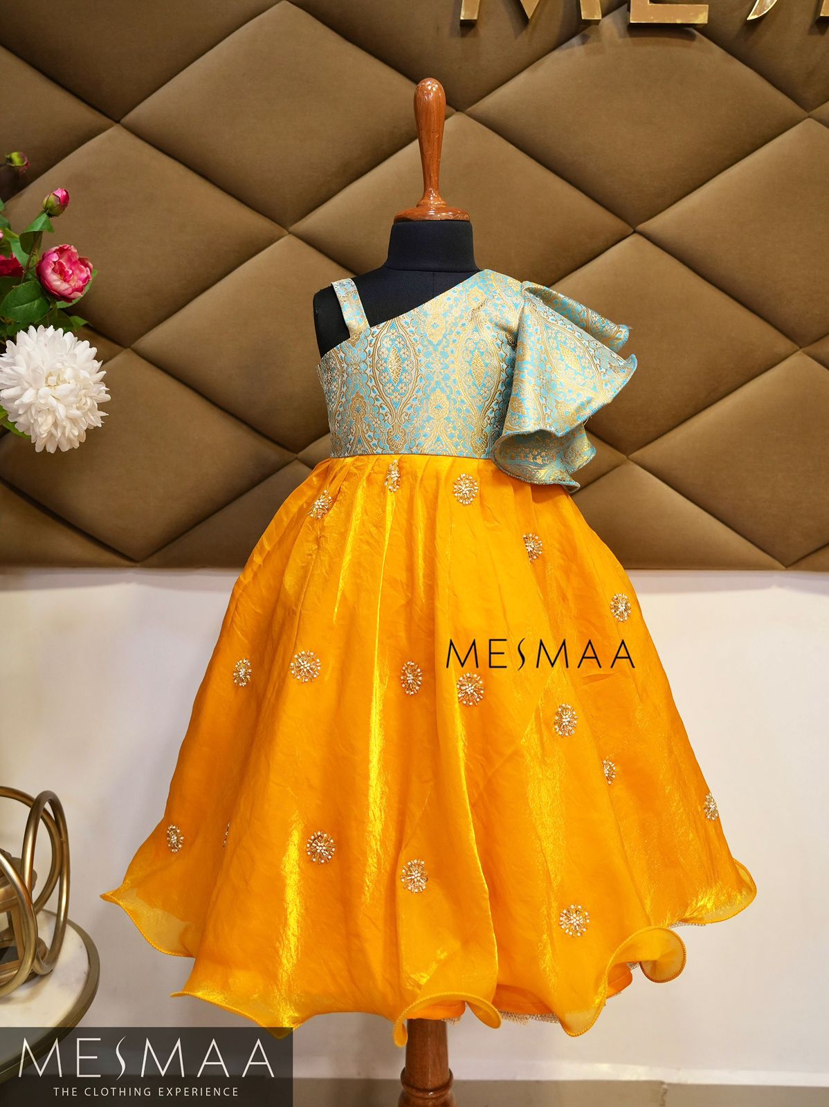 SUNFLOWER SKY TISSUE ORGANSA KIDS GOWN