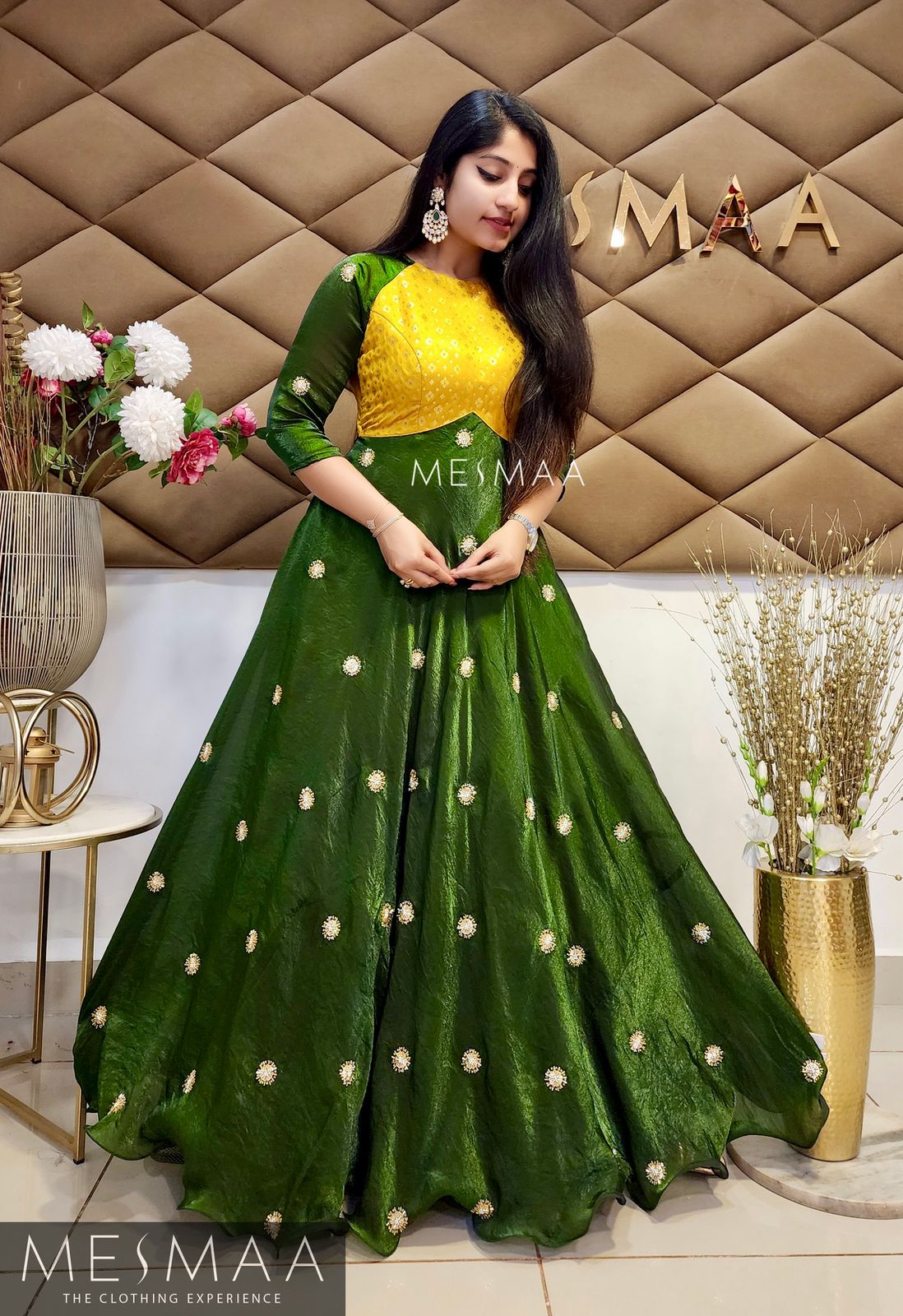 EMERALD SUNSHINE TISSUE ORGANSA GOWN