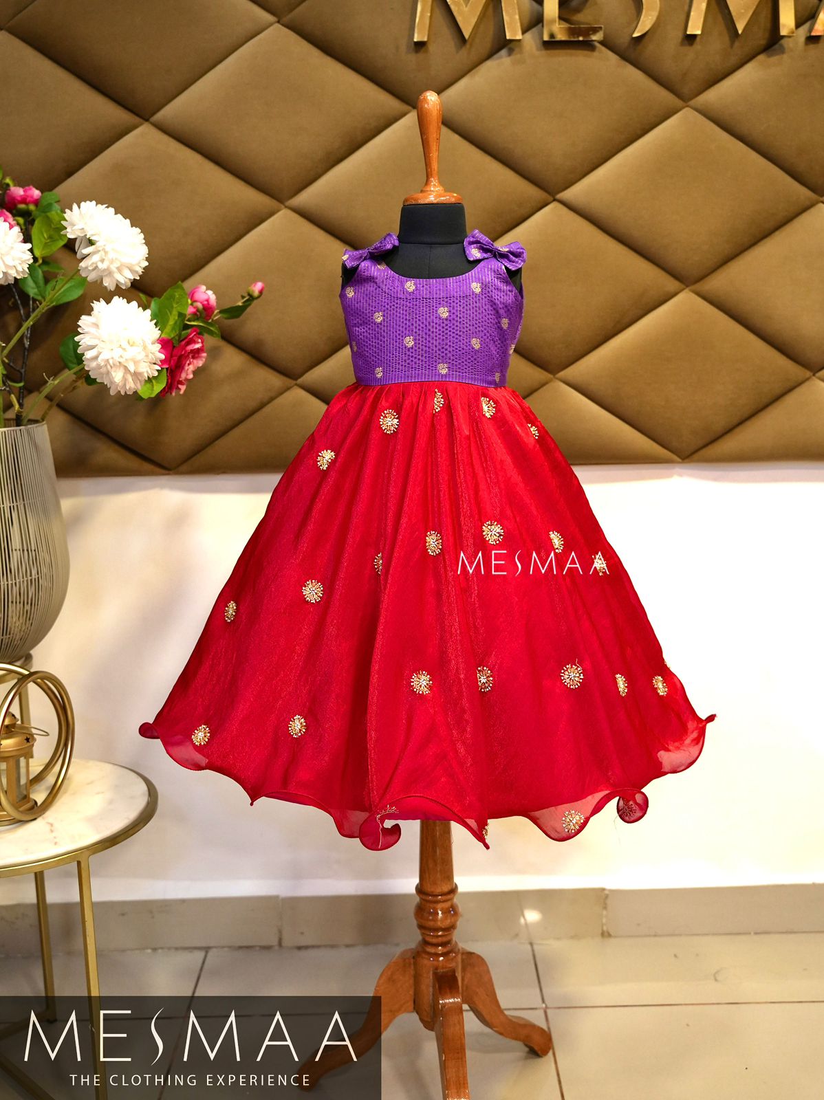 FUSCHIA LAVENDER TISSUE TISSUE ORGANSA KIDS GOWN