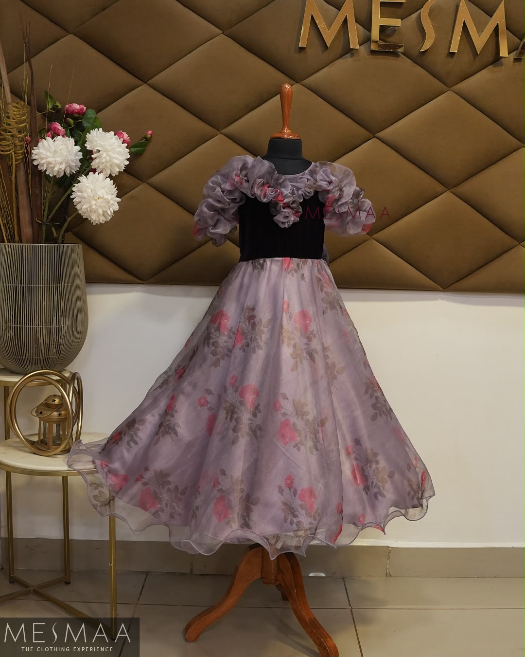 DUSTY LAVENDER VINE KIDS GOWN
