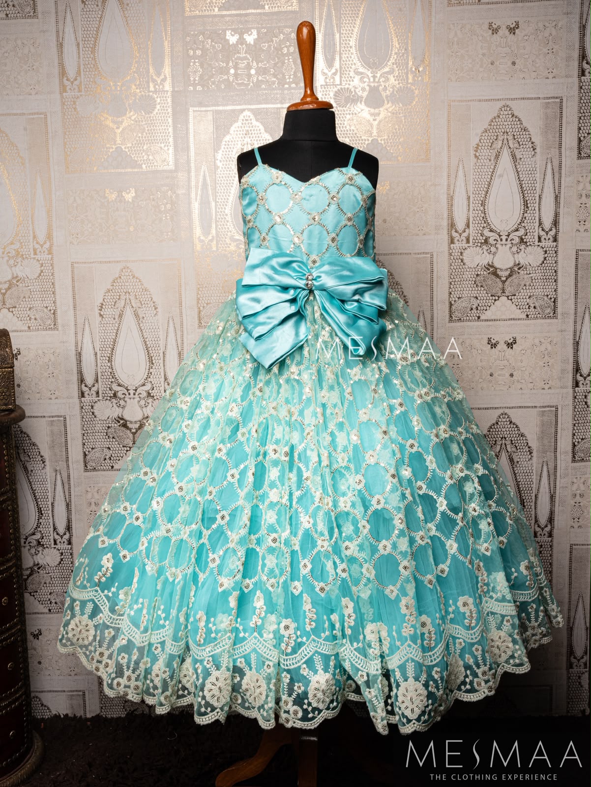DREAM IN AQUA KIDS GOWN