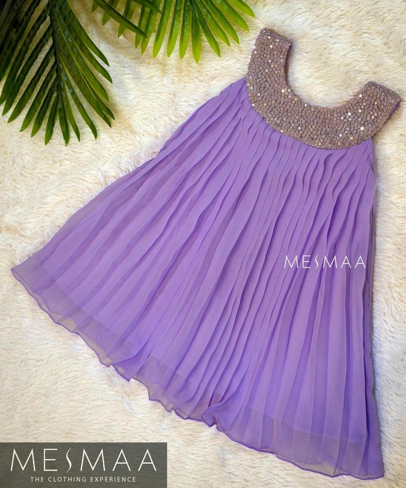 Pleated grace kids frock.