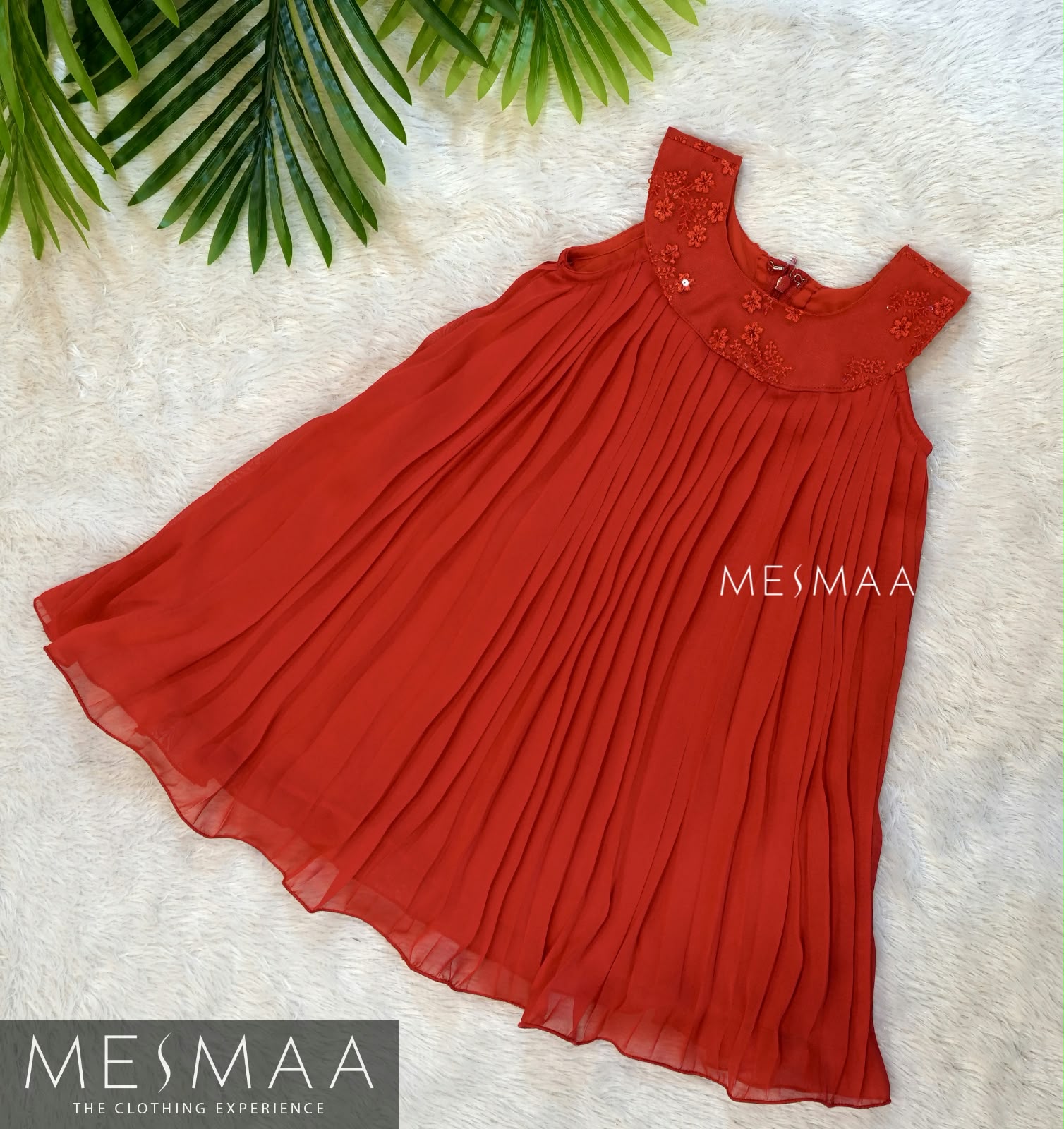 Pleated grace kids frock.
