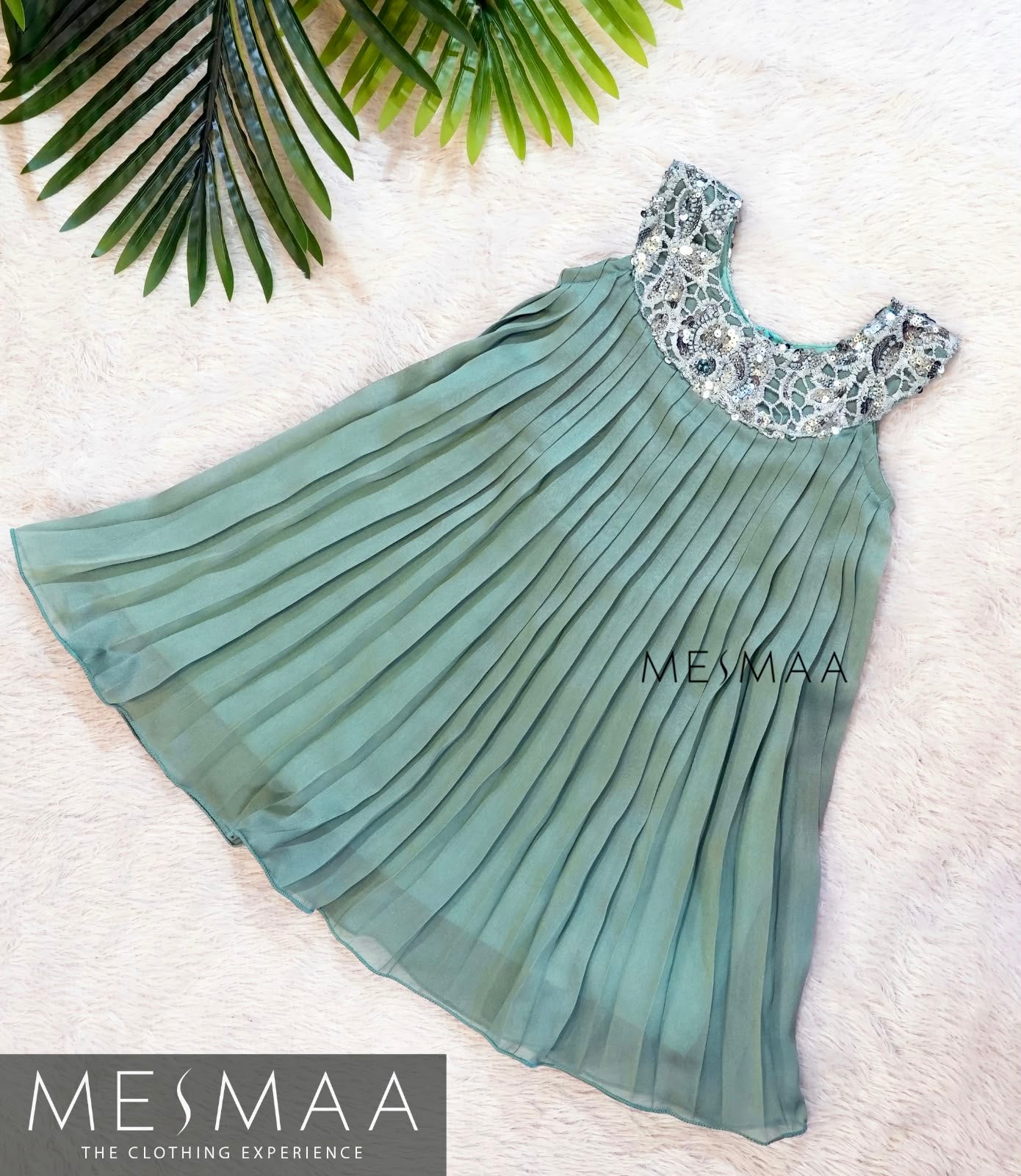 Pleated grace kids frock.
