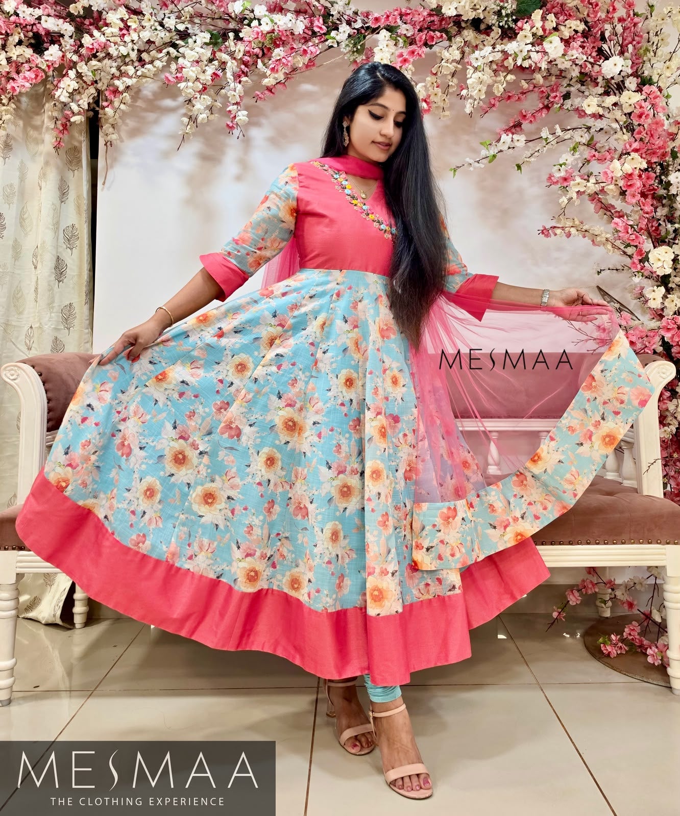 Bluebell blossom Anarkali