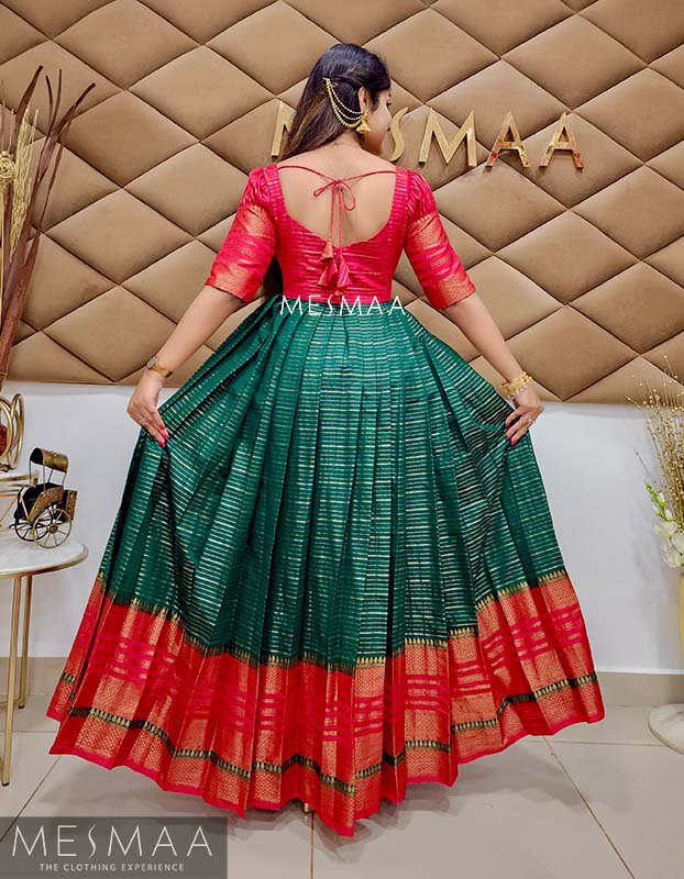 RED, BOTTLE GREEN AND FONE COLOR BRIDAL DRESS – G12069 – Exclusive Online  Boutique