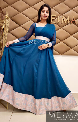 Banarasi Silk Kalamkari Pattu Dress, Pattu Max With Dupatta Pattu Saree  Gown Pattu Dress - Etsy